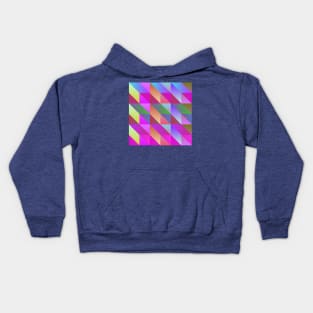 Pink Blue Burgundy Yellow Modern Geometric Angles and Boxes Kids Hoodie